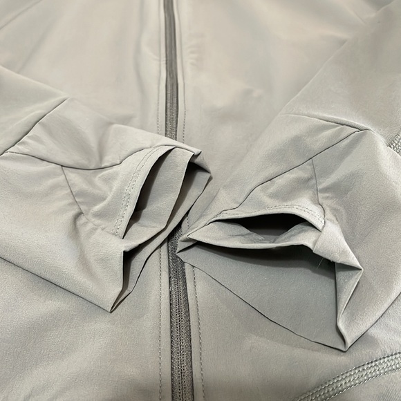 Duluth Trading Avant-Garden Jacket Women Large Gray Zip Stash Pockets Thumb Hole - Picture 8 of 13